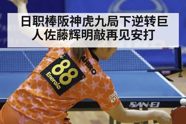 日职棒阪神虎九局下逆转巨人佐藤辉明敲再见安打